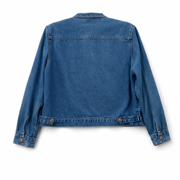 Tantrums Embroidered Denim Jacket Floral Boho Vintage Style Size PL - Picture 2 of 3